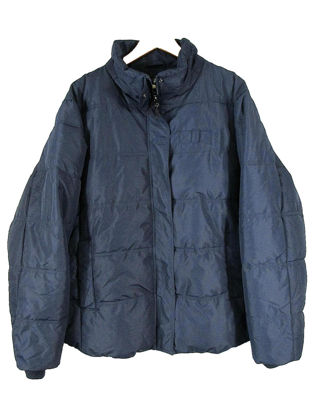 Wantdo Mens Full Zip Puffer Jacket Long Sleeve Pockets Size 3XL Navy Blue